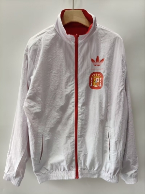 2026 Spain red white recersible windbreaker jacket